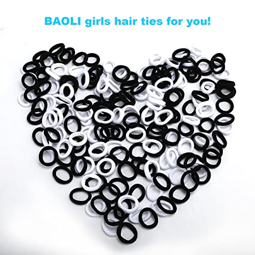 BAOLI 200 ADET pamuklu bebek saç Bağları Kızlar ve Çocuklar için, Dikişsiz Bebek Saç Bantları ve Bağları, Küçük Lastikler