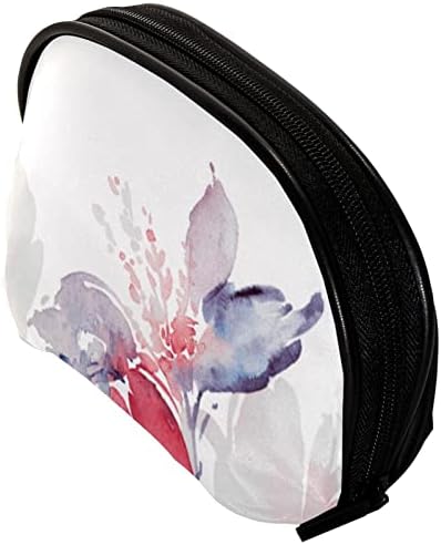 Asılı Seyahat makyaj çantası, Taşınabilir Makyaj Organizatör, Kozmetik Tutucu Fırça Seti, Sanatsal Pembe Çiçekleri