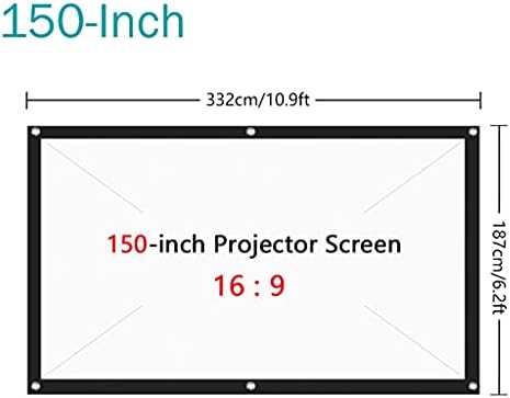 IULJH 150 İnç projeksiyon perdesi Kumaş Katlanabilir Anti-Kırışık Projeksiyon Ekranı film ekranı Ev Sineması için