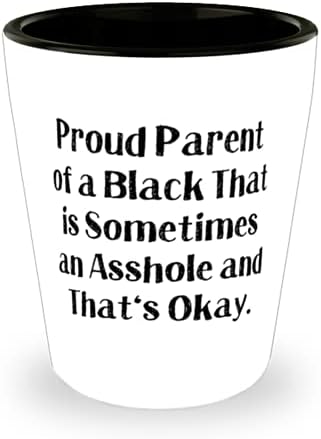 Bazen Pislik olan bir Siyahın Gururlu Ebeveyni ve bu. Kara Kedi Shot Bardağı, En iyi Kara Kedi, Kedi Severler için