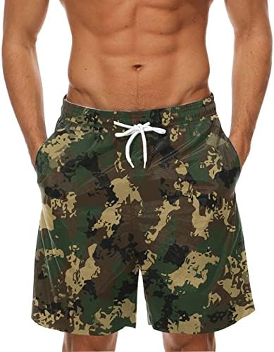 Bmısegm Şort Erkekler için Rahat Erkek İlkbahar Yaz Rahat Şort Pantolon Baskılı Spor plaj cepli pantolon Erkek Kurulu