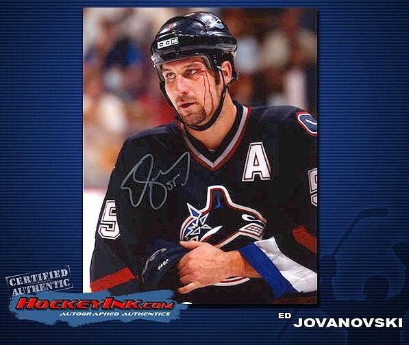 Ed Jovanovski İMZALI Canucks 8X10 Fotoğraf -70284-İmzalı NHL Fotoğrafları