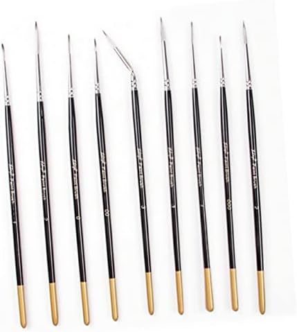 Toffıcu 18 Adet Kanca Kalem Yağlıboya Fırçaları Minyatür Fırçalar Detaylar için İnce Boya Fırçaları Çizim Kalemleri