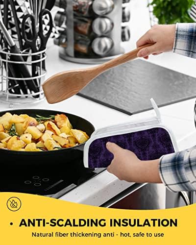 Mutfak için 2 Paket Tencere Tutacağı,Geometrik ısıya dayanıklı Tencere Tutacağı Setleri Yemek Pişirmek için dekoratif