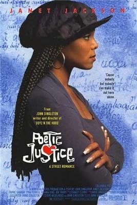 ŞİİRSEL ADALET - 27x40 D/S Orijinal Film Afişi Bir Sayfa Janet Jackson Tupac