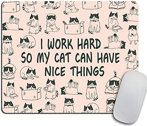 Mouse Pad Mousepad Kedi Mouse Pad Komik İş Arkadaşı Hediye Ofis Malzemeleri Kedi Sevgilisi Hediye Pembe Ofis Masası