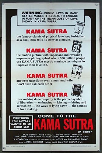 Kama Sutra ' 71 (1971) Film Afişi KOBİ jaeger'in yönettiği 27x41 Katlanmış Film
