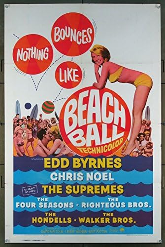 Plaj Topu (1965) Film Afişi 27x41 Altmışlı Yıllar Plaj Filmi Tek Sayfalık EDDKOOKİE BYRNES CHRİS NOEL LENNİE weinrib'in