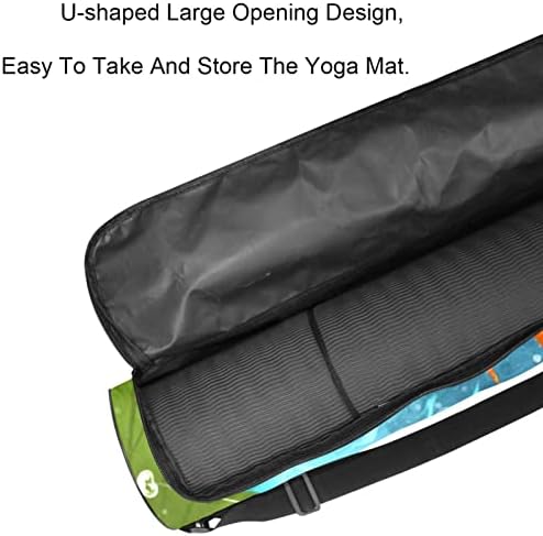 RATGDN Yoga Mat Çantası, Sevimli Goldfish Yağmur egzersiz yoga matı Taşıyıcı Tam Zip Yoga Mat Taşıma Çantası Ayarlanabilir
