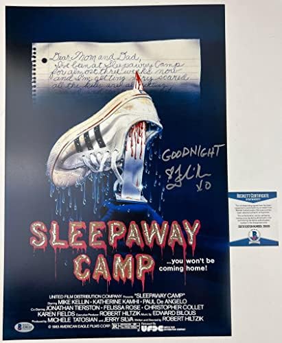 Felissa Gül imzalı 12x18 Poster SleepAway Kampı Korku Angela İyi Geceler İmza Yazıt Beckett Kimlik Doğrulama