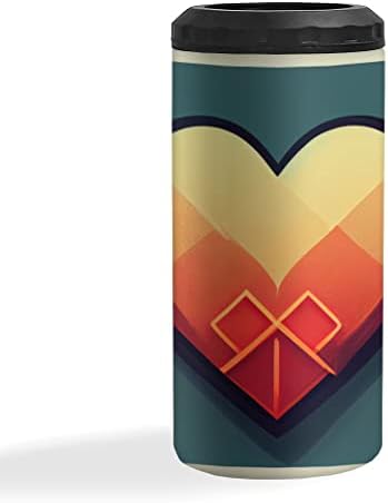 Kalp Sembolü Sanat Yalıtımlı ince kutu Soğutucu-Kalp Sanatı Soğutucu Olabilir-RPG Tarzı Yalıtımlı ince kutu Soğutucu