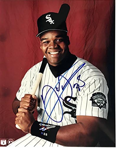 Frank Thomas, Chicago White Sox fotoğraf beyzbol mlb'sini coa ile imzaladı