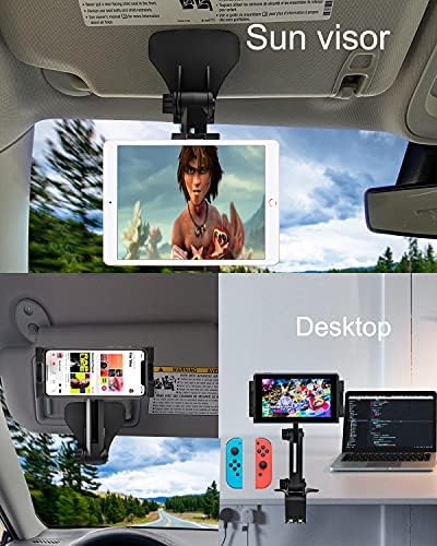 Dashboard Klip Araç Telefonu Dağı, woleyı Araba Güneşlik ve Dikiz Aynası Kelepçe Cep Telefonu Tutucu için Ayarlanabilir