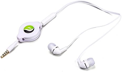 Premium Ses Geri Çekilebilir Beyaz Kulaklık Kulaklık Çift Kulaklık Mikrofon Kriket ZTE Grand X-Kriket ZTE Grand X