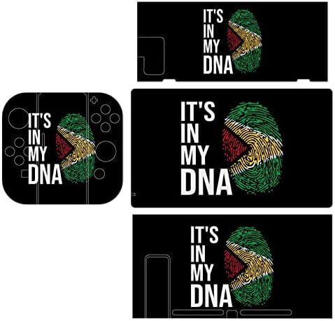 Bu Benim DNA Guyana Bayrağı Koruyucu Çıkartmalar Tam Wrap şerit etiket Kapak Nintendo Anahtarı ile Uyumlu