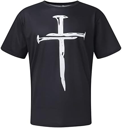 Erkek T-Shirt kısa kollu V boyun gömlek moda Trendy tatil pamuk grafik yaz T Shirt