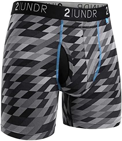 2UNDR erkek Salıncak Shift 6 Boxer Kısa Iç Çamaşırı Sınırlı Sayıda Renkler (Cevher Geode, Küçük)