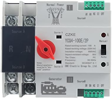 EZZON YCQ4-100E / 2 P Din Ray 2 P ATS Çift Güç Otomatik Transfer Anahtarı Elektrik Seçici Anahtarları Kesintisiz