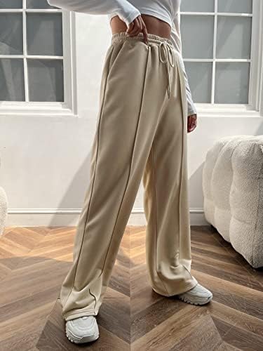 SHENHE Kadın Elastik Yüksek Belli Geniş Bacak Bol Pantolon Cepli Eşofman Altı
