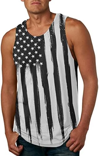 Tasarımcı T Shirt Erkekler için Yaz Yeni Amerikan Bağımsızlık Günü Pamuk 3D Baskı Rahat erkek Tank Top Erkek Gömlek