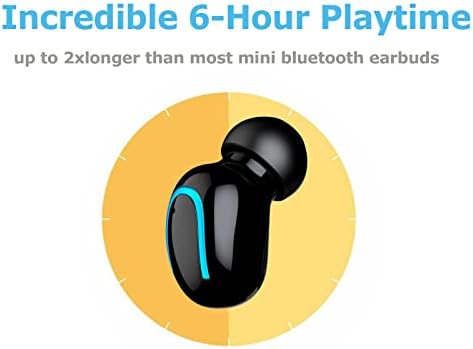 MALİHOO Mini Bluetooth Kulaklık Küçük Kablosuz Görünmez Kulaklıklar,Tek Kulaklık ile 6 Saat Çalma Süresi için iPhone