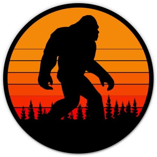 Bigfoot Sticker-3 laptop etiketi - Su Geçirmez Vinil Araba, Telefon, Su Şişesi-Sasquatch Sunset Woods Çıkartması