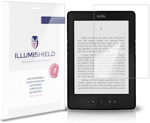 Kindle 7 inç (2012) ile Uyumlu ıLLumiShield Ekran Koruyucu(3'lü Paket) Clear HD Shield Kabarcık Önleyici ve Parmak