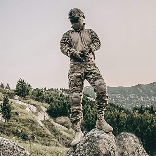 YEVHEV G3 Savaş Takım Elbise Askeri Giyim Seti Taktik Kamuflaj Giyim Avcılık Üniforma Paintball Dişli Diz Pedleri