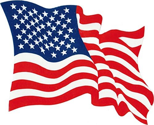 Dalgalanan ABD Bayrağı-Kırmızı, Beyaz ve Mavi-Tampon Çıkartması / Çıkartması
