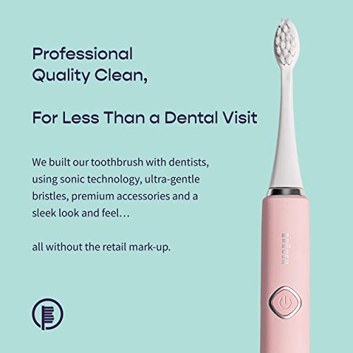 BRUUSH Elektrikli Diş Fırçaları-Premium-Elektrikli Diş Fırçası: 3 Yedek Kafa, Seyahat Diş Fırçası, Yetişkinler için