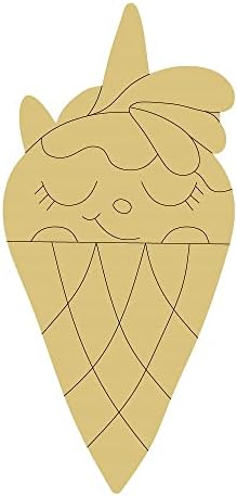 Dondurma Koni Tasarım Hattı Kesme Çocuk Odası Doğum Günü Partisi Dekor MDF Şekli Tuval Tarzı 5 Sanat 1 (24)