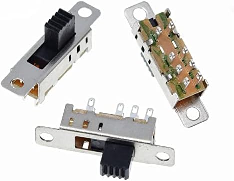 NESHO Mikro Anahtarı 10 Adet SS23E04 Çift Geçiş Anahtarı 8 Pins 3 Dosyaları 2P3T DP3T Kolu yüksek 5mm Küçük Slayt