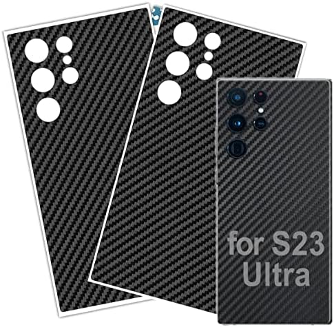 2'li Paket - Karbon Fiber S23 Ultra Cilt Sarma 3M Film Koruyucu Arka Cam (Pack2-Karbon Fiber)