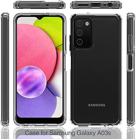 Sucnakp ıçin Galaxy A03S Kılıf Samsung A03S Kılıf Premium Temizle Arka Panel + TPU Tampon Kapak ıçin Samsung Galaxy