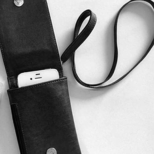 Romen Rakamları Dokuz Siyah Siluet Telefon Cüzdan çanta Asılı Cep Kılıfı Siyah Cep