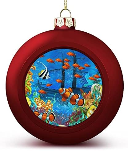 Tropikal balık Noel topları Süs Kırılmaz Takılar için Noel Ağacı Asılı Dekorasyon