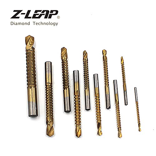 Z-LEAP 10 adet Dayanıklılık Testere Çekme Testere Ağaç İşleme Matkap Ucu Spiral Oluk Tırtıklı Matkap 3-13mm Matkap
