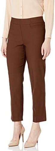 Alfred Dunner Kadın Petite Klasik Allure Fit Elastik Konfor Kemerli Orantılı Pantolon