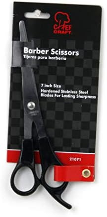 Şef Zanaat Temel Paslanmaz Çelik Berber Makası, 7 inç, Siyah