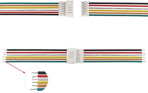 10 Çift JST-PH 2.0 mm 6 pinli konnektör, Erkek ve Dişi Fiş jak kablosu Konektörü 2.0 mm Pitch 26AWG Kabloları 20CM