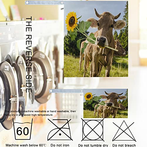 namlu içinde çiçek ile visesunny kahverengi inek Fermuarlı cepli 2 adet ıslak çanta Yıkanabilir Kullanımlık Seyahat