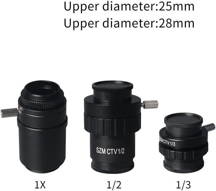 Mikroskop Aksesuarları Yetişkinler Çocuklar için 1/2 1/3 1X Mikroskop Kamera Adaptörü CTV Adaptörü Lens Trinoküler
