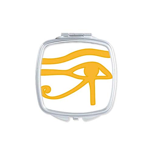 Antik Mısır göz dekorasyon desen ayna taşınabilir kompakt cep makyaj Çift taraflı cam