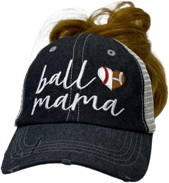 Cocomo Soul Bayan Topu Anne Şapka / Top Anne Dağınık Topuz Üst At Kuyruğu Şapka / Beyzbol Anne Şapkası | Futbol Anne