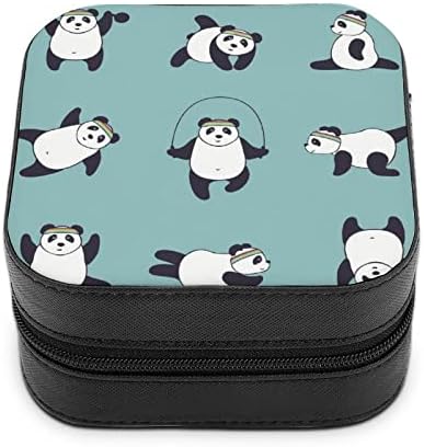 NAHAN Mücevher Kutusu Hayvan Desenleri Panda (3) taşınabilir Seyahat Takı Çantası Takı saklama kutusu Kolye Yüzük
