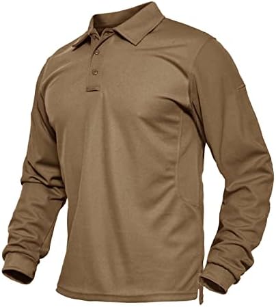 BİYLACLESEN erkek Jersey Golf polo gömlekler Açık Pike Performans Taktik Askeri Uzun Kollu Gömlek