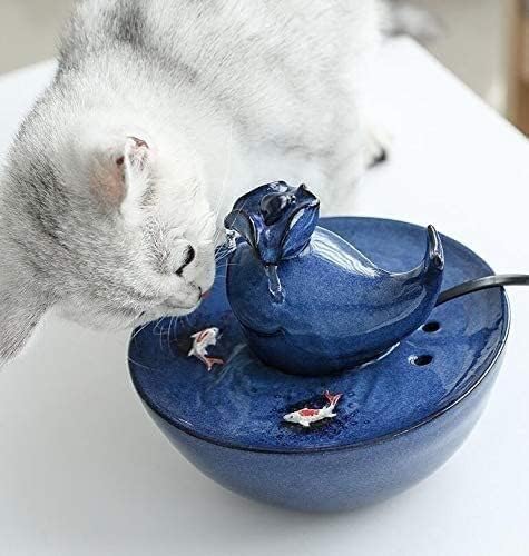 AALİNAA pet Su Sebili Kediler için Otomatik İçme Çeşmeleri, Köpek ve Kedi için Sessiz Pompalı Seramik Pet Su Çeşmesi