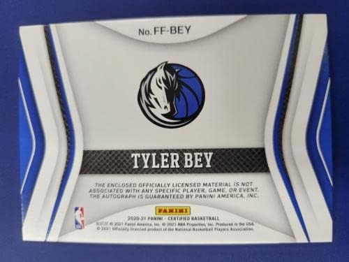 Tyler Bey 2020-21 sertifikalı BİRİNCİ SINIF KUMAŞLAR JSY AUTO FF - BEY DALLAS MAVERİCKS - İmzalı NBA Formaları