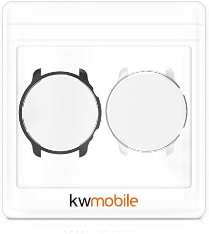 kwmobile Kılıfı ile Uyumlu Huami Amazfit GTR 2 / 2e (2'li Set) - Akıllı Saat/Spor Takip Cihazı Kapağı - Siyah/Şeffaf