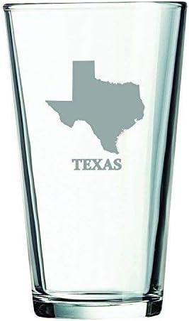 16 oz Bira Bardağı - Teksas Eyalet Taslağı - Teksas Eyalet Taslağı
